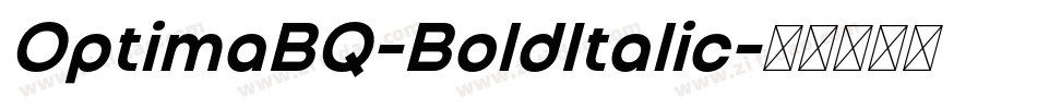 OptimaBQ-BoldItalic字体转换