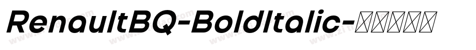 RenaultBQ-BoldItalic字体转换