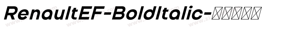 RenaultEF-BoldItalic字体转换