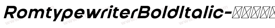 RomtypewriterBoldItalic字体转换