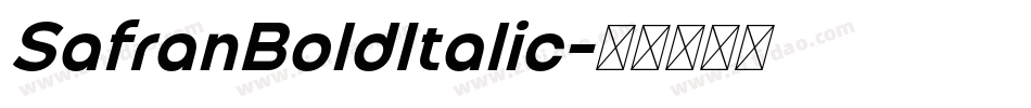 SafranBoldItalic字体转换