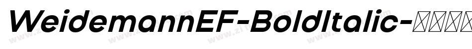WeidemannEF-BoldItalic字体转换