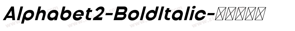 Alphabet2-BoldItalic字体转换
