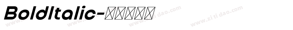 BoldItalic字体转换