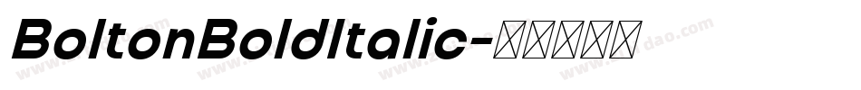 BoltonBoldItalic字体转换