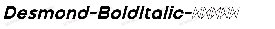 Desmond-BoldItalic字体转换