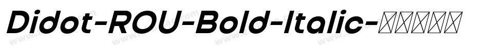 Didot-ROU-Bold-Italic字体转换