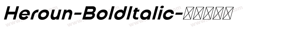 Heroun-BoldItalic字体转换
