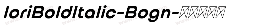 IoriBoldItalic-Bogn字体转换