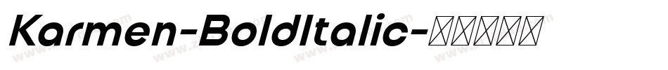 Karmen-BoldItalic字体转换