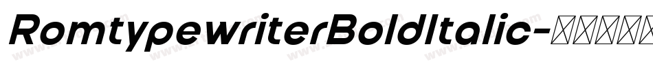 RomtypewriterBoldItalic字体转换