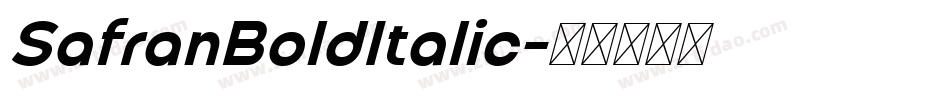 SafranBoldItalic字体转换