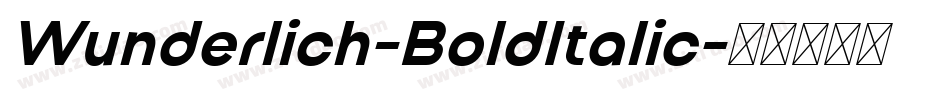 Wunderlich-BoldItalic字体转换