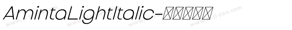 AmintaLightItalic字体转换