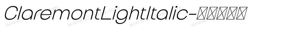 ClaremontLightItalic字体转换