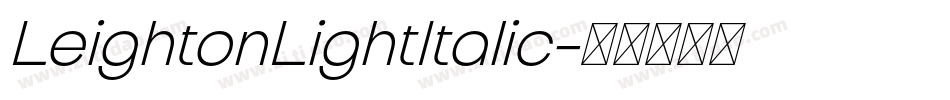 LeightonLightItalic字体转换