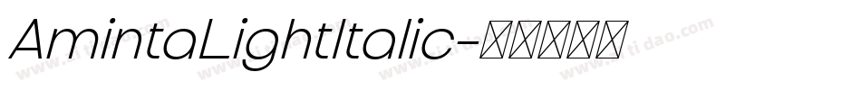 AmintaLightItalic字体转换