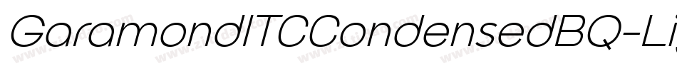 GaramondITCCondensedBQ-LightItalic字体转换