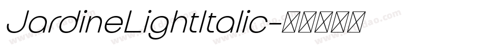 JardineLightItalic字体转换