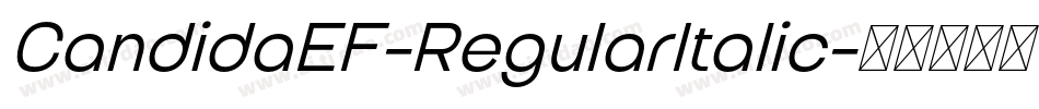 CandidaEF-RegularItalic字体转换