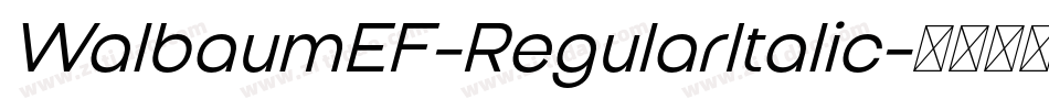 WalbaumEF-RegularItalic字体转换
