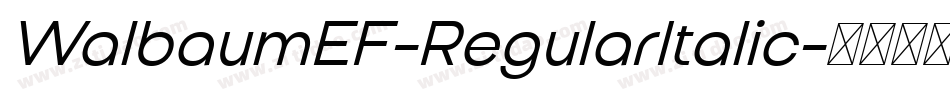WalbaumEF-RegularItalic字体转换