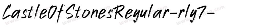 CastleOfStonesRegular-rlg7字体转换