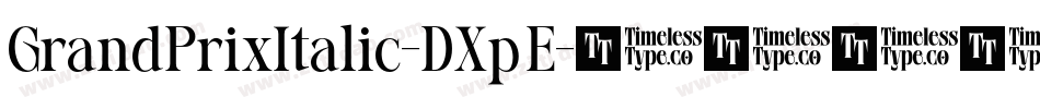 GrandPrixItalic-DXpE字体转换