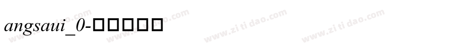 angsaui_0字体转换