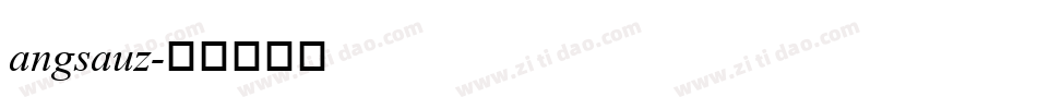 angsauz字体转换