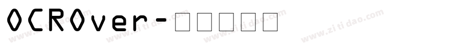OCROver字体转换