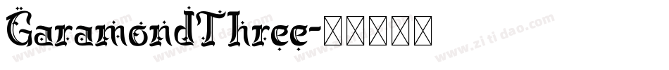 GaramondThree字体转换