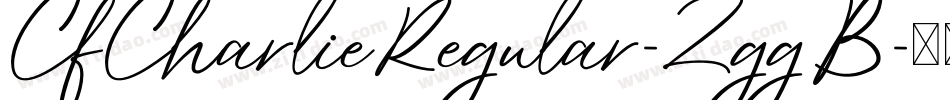 CfCharlieRegular-ZggB字体转换
