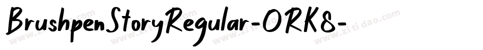 BrushpenStoryRegular-ORK8字体转换