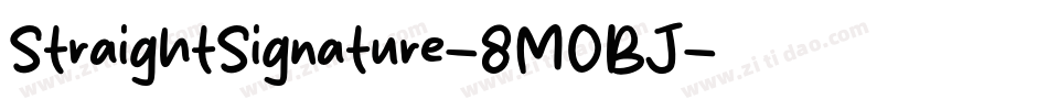 StraightSignature-8MOBJ字体转换