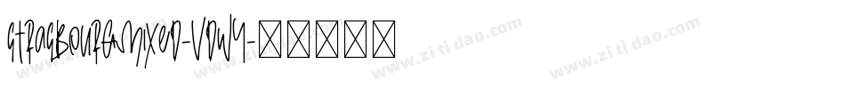 StrasbourgMixed-VDwy字体转换