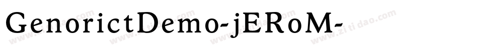 GenorictDemo-jERoM字体转换