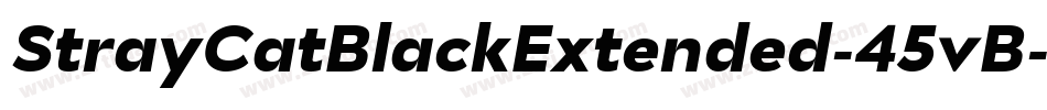StrayCatBlackExtended-45vB字体转换