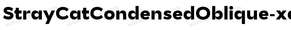 StrayCatCondensedOblique-xdqj字体转换