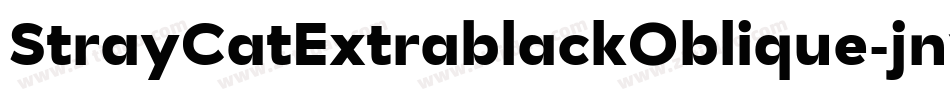 StrayCatExtrablackOblique-jnvv字体转换