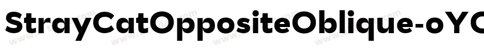 StrayCatOppositeOblique-oYOB字体转换