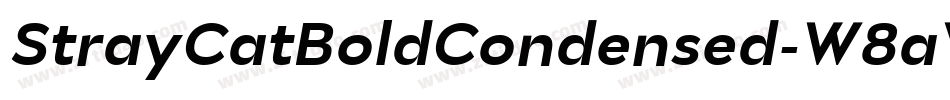 StrayCatBoldCondensed-W8aV字体转换