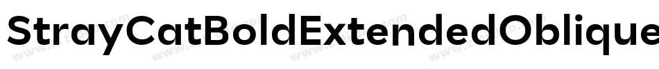 StrayCatBoldExtendedOblique-Oo9O字体转换