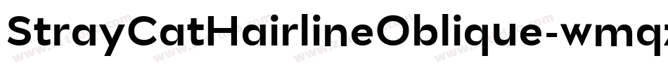 StrayCatHairlineOblique-wmqz字体转换