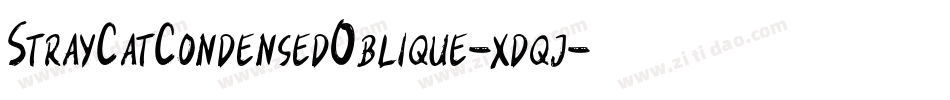 StrayCatCondensedOblique-xdqj字体转换