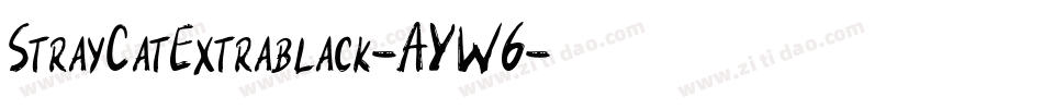StrayCatExtrablack-AYW6字体转换