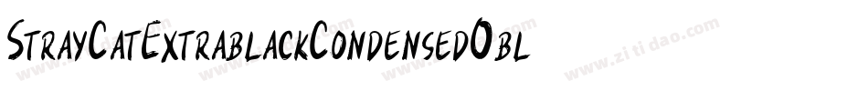 StrayCatExtrablackCondensedOblique-VBJy字体转换