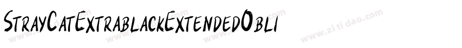 StrayCatExtrablackExtendedOblique-Gwea字体转换