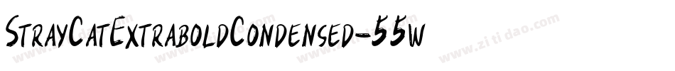 StrayCatExtraboldCondensed-55wz字体转换