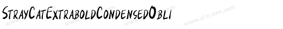 StrayCatExtraboldCondensedOblique-6576字体转换